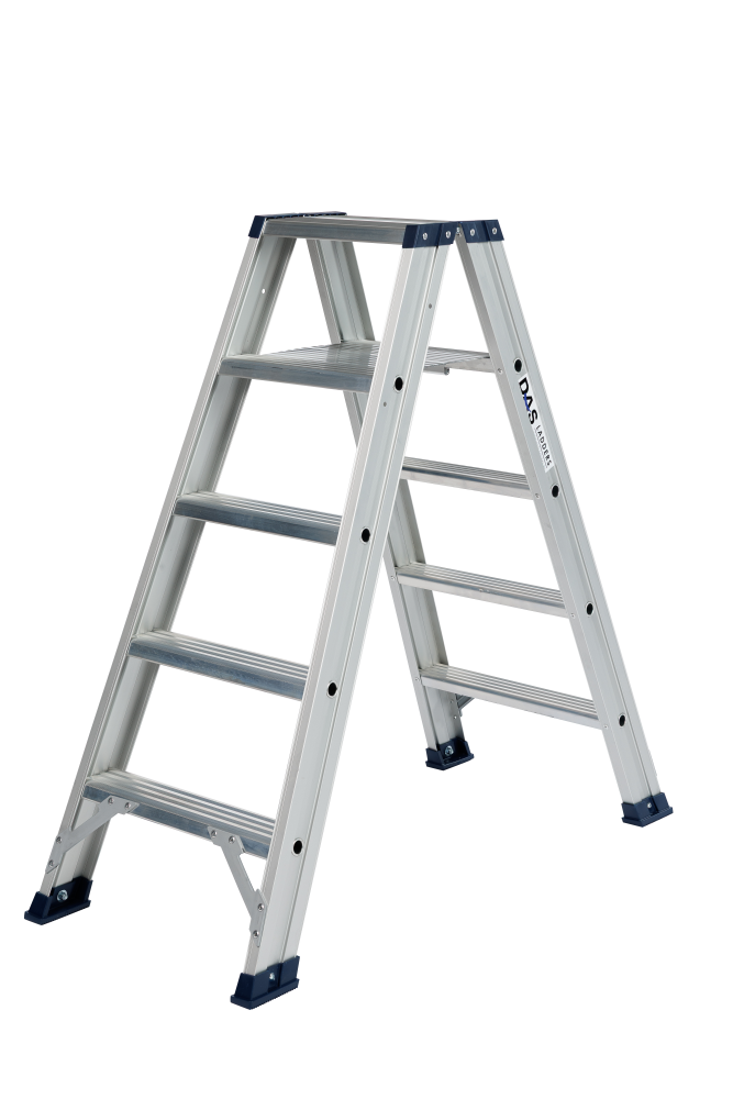 Hercules trapladder dubbel / 5 treden, ano