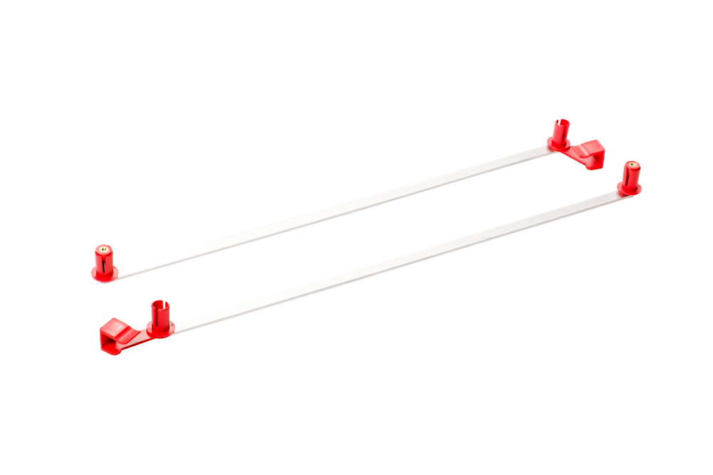 Atlas ladder 3 x 12, gebogen, blauw, reform, gevelrol, verbredingsvoet, dvsp